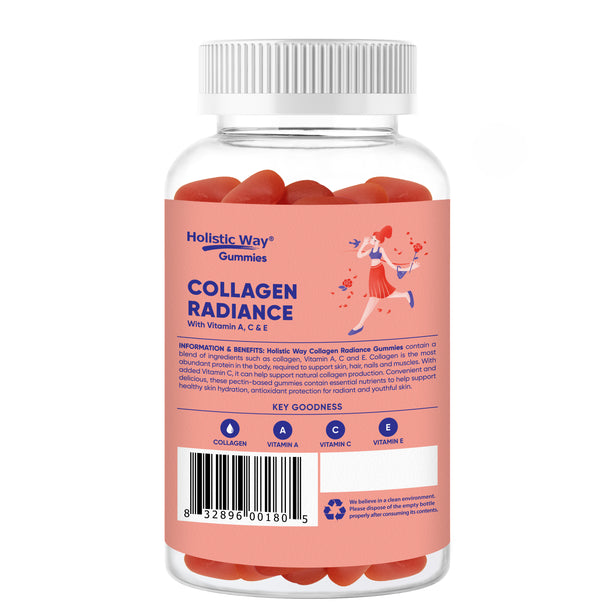 Holistic Way Collagen Radiance Gummy with Vitamin A, C & E (60 Gummies)