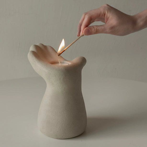 Palm Candle Holder