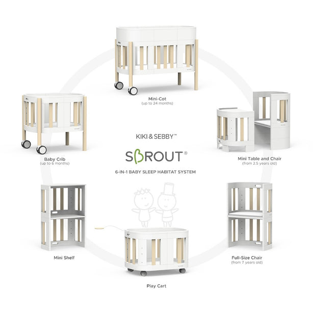 SBROUT® 6-in-1 Multifunctional Crib & Cot Set