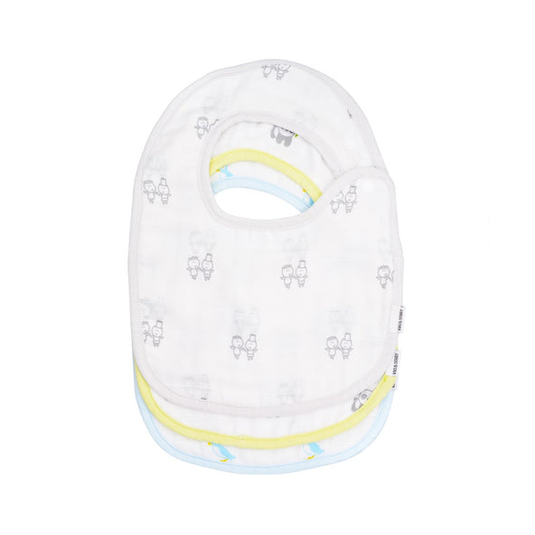 6-Layer Muslin Snap Bibs