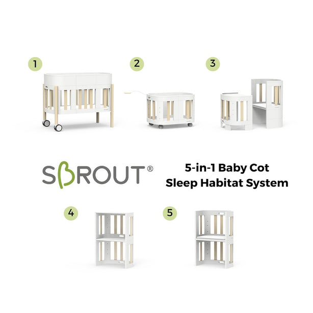 SBROUT® 5-in-1 Multifunctional Baby Cot Bundle