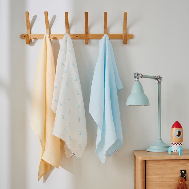 PUFFIN 100% Cotton Muslin Squares – 3 pack