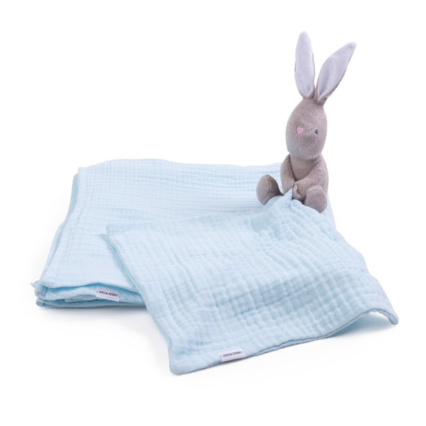 Bunny Comforter (Blue Muslin)