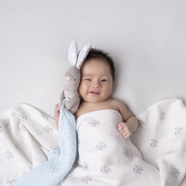 Bunny Comforter (Blue Muslin)