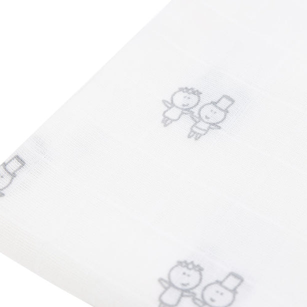KIKI & SEBBY®  Bamboo Cotton Muslin Swaddle Blankets – 2 pack