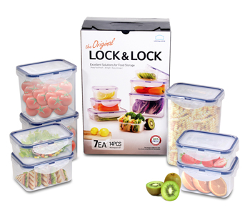 Locknlock Classic Container 7P Set Color (HPL806*2, HPL807*2, HPL808*2, HPL809*1) HPL809BS