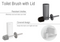 R1640.12 Rayen Toilet Brush High Support Grey