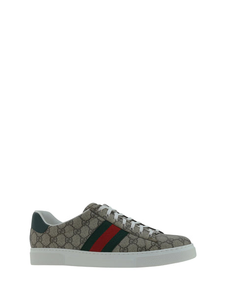 Gucci GG Supreme Sneakers - Bei-Ebony/Vrv/Green