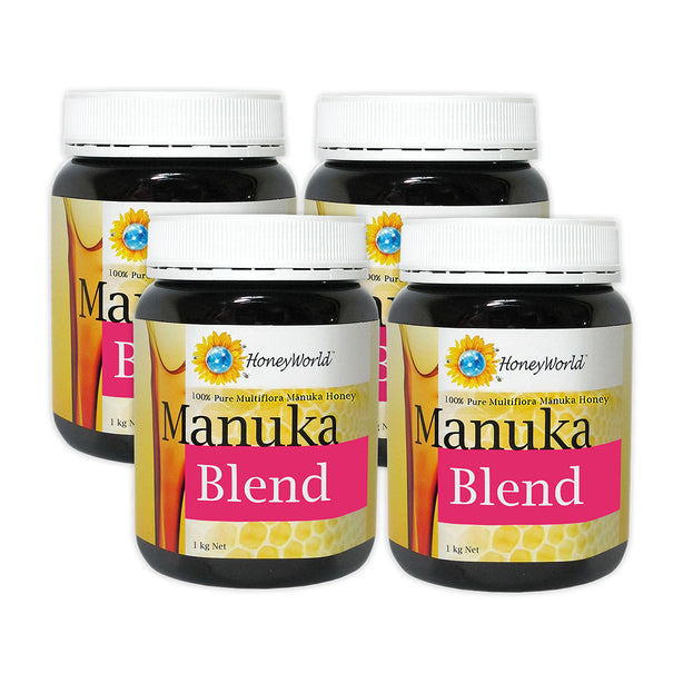 HoneyWorld Manuka Blend Honey 1kg (Bundle of 4)
