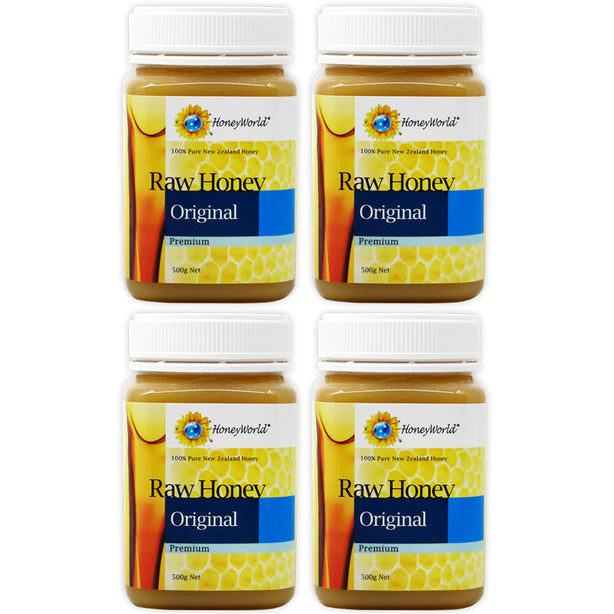 HoneyWorld Raw Honey 500g (Bundle of 4)