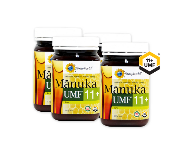HoneyWorld Raw Manuka UMF11+ 500g (Bundle of 4)