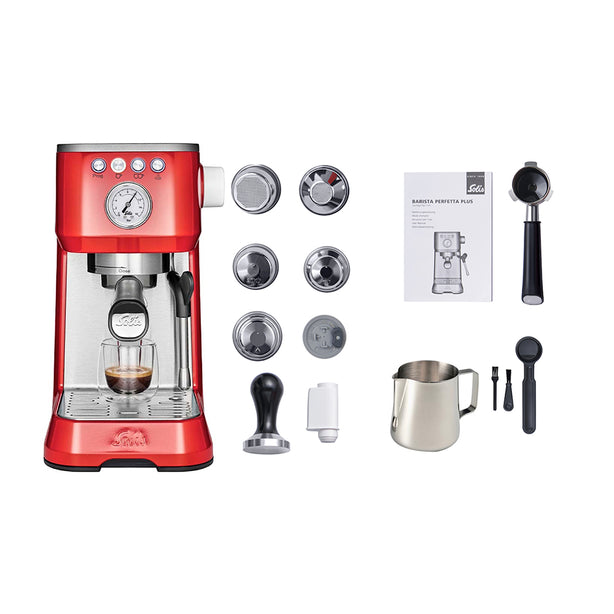 Solis Barista Coffee Machine Red