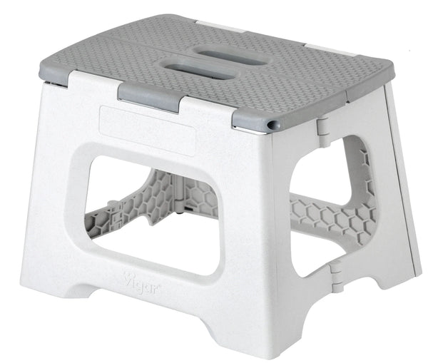 Vigar Compact Foldable Stool 100% Recycled Plastic Zeroline Grey
