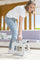 Vigar Compact Foldable Stool 100% Recycled Plastic Zeroline Grey