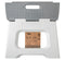 Vigar Compact Foldable Stool 100% Recycled Plastic Zeroline Grey