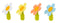 Vigar Flower Power Silicone Assorted Bottle Stopper Display