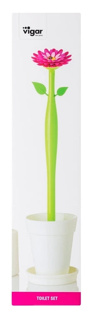 Vigar Flower Power White Toilet Set