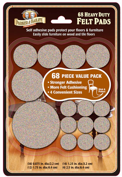 Parker & Bailey Felt 68 pc Asst Sizes Oatmeal