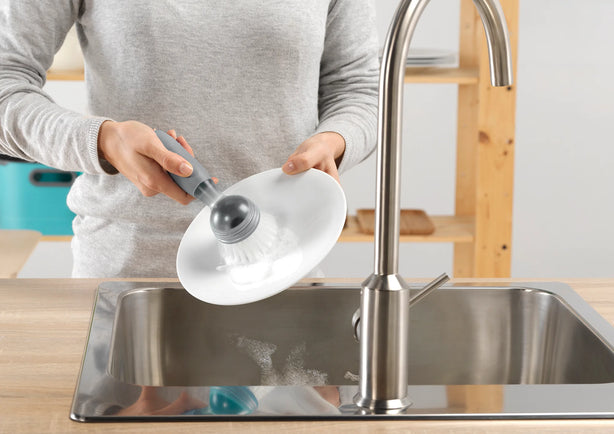 Vigar RengØ Soap Dispensing Grey Dish Brush