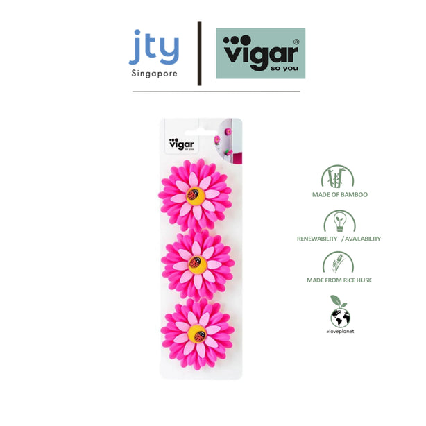Vigar Flower Power Pink Magnet 3pc