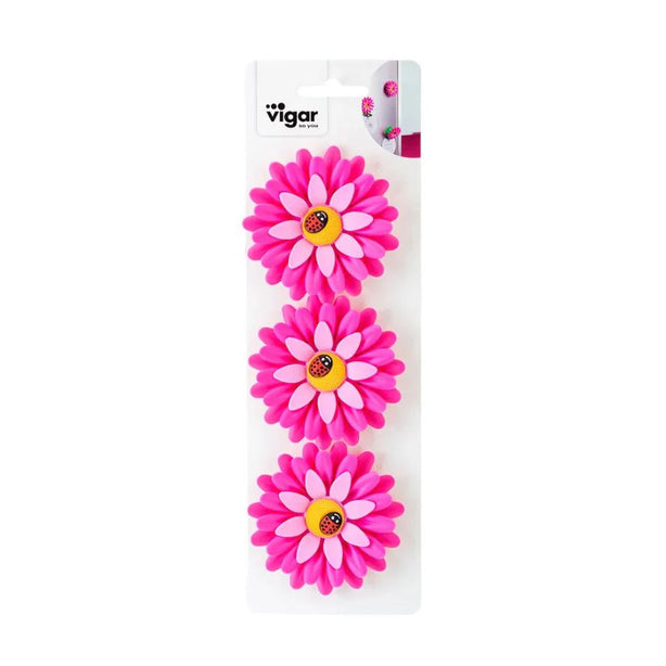 Vigar Flower Power Pink Magnet 3pc