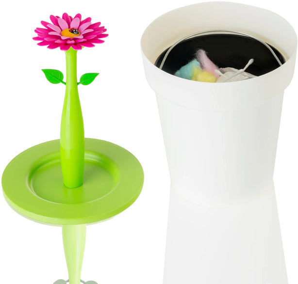 Vigar Flower Power White 3L Bathroom Bin