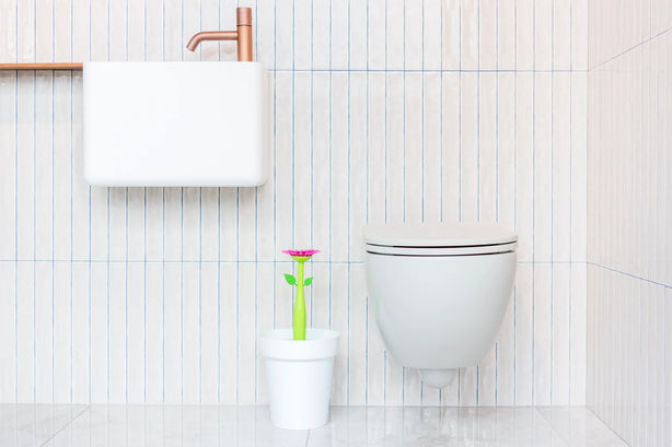 Vigar Flower Power White 3L Bathroom Bin