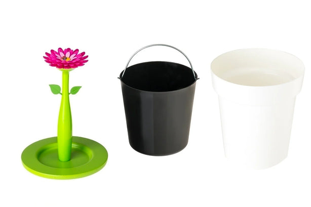 Vigar Flower Power White 3L Bathroom Bin