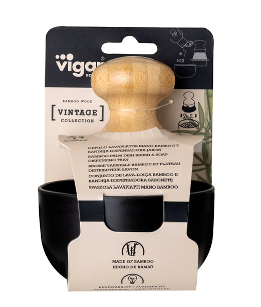 Vigar Vintage Bamboo Palm Brush Set