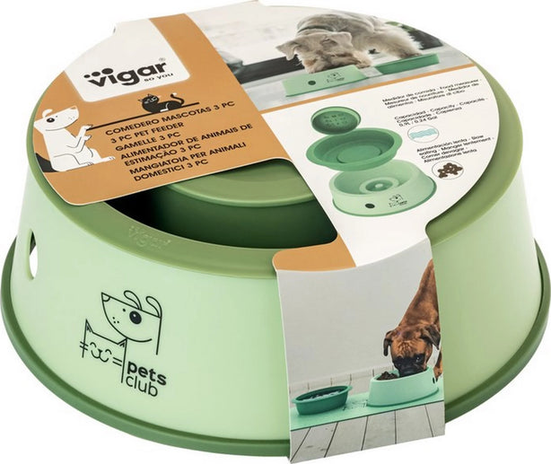 Vigar Pets Club 3 In 1 Feeder Bowl