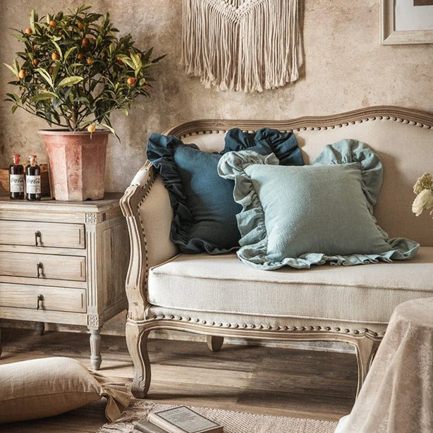 Ramie Ruffle Cushion