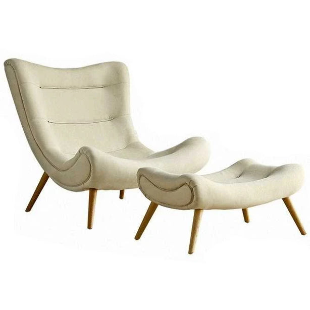 Italian Oakwood Lounge Chair