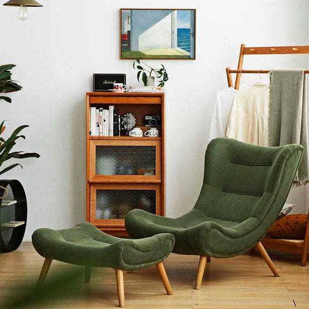 Italian Oakwood Lounge Chair