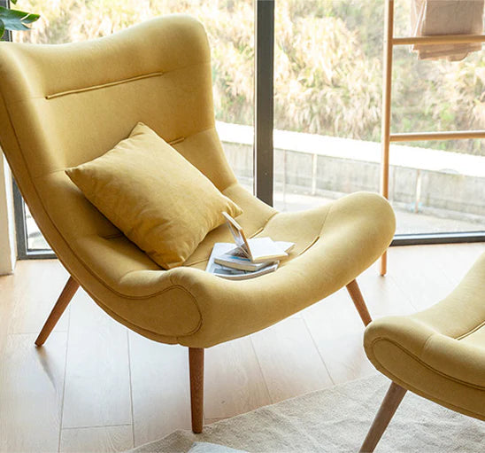 Italian Oakwood Lounge Chair