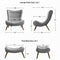Italian Oakwood Lounge Chair