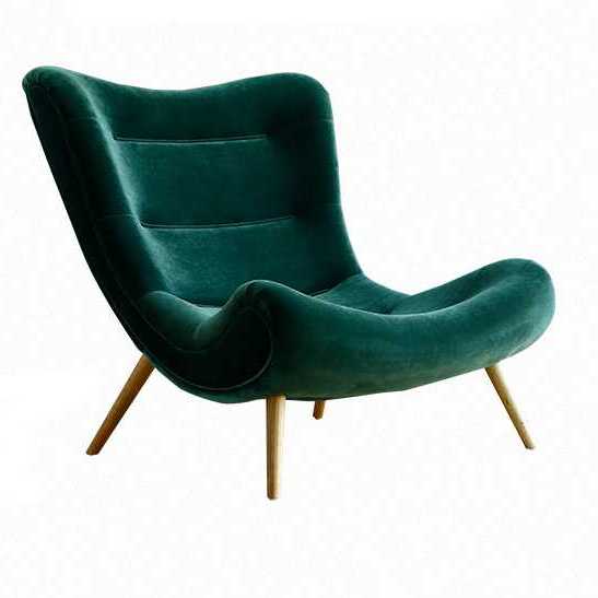 Italian Oakwood Lounge Chair