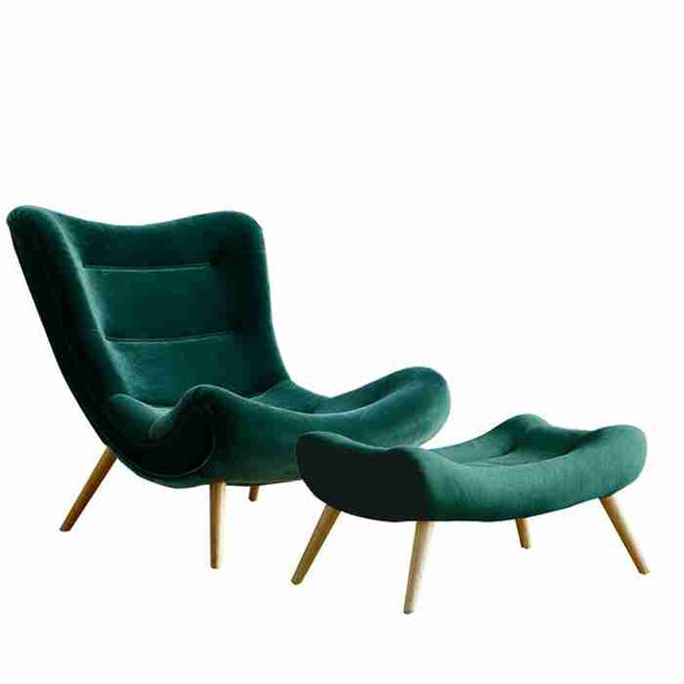Italian Oakwood Lounge Chair
