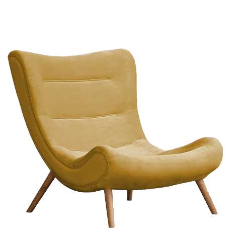Italian Oakwood Lounge Chair