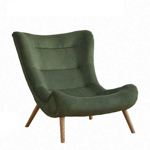 Italian Oakwood Lounge Chair