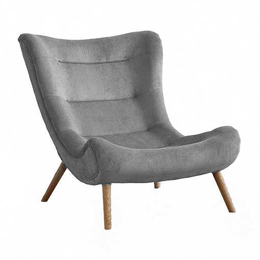 Italian Oakwood Lounge Chair