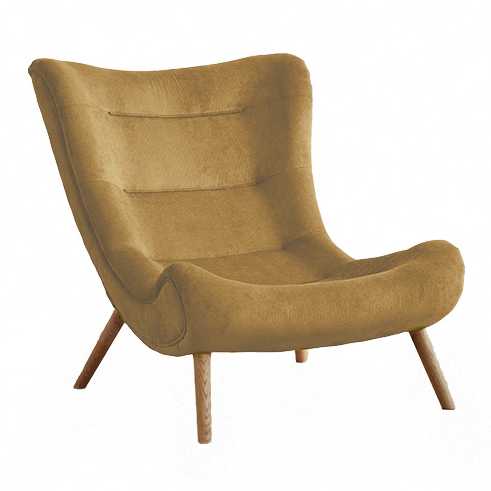 Italian Oakwood Lounge Chair