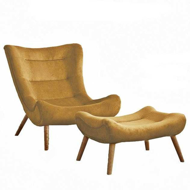 Italian Oakwood Lounge Chair