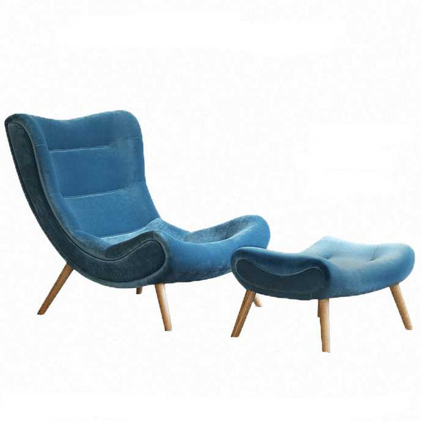 Italian Oakwood Lounge Chair