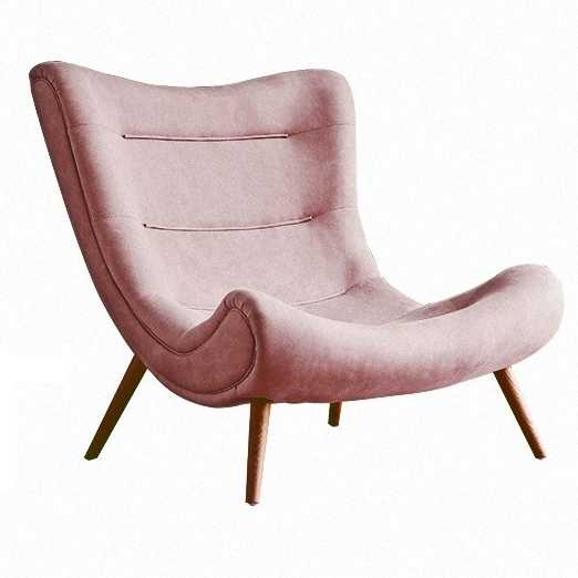 Italian Oakwood Lounge Chair