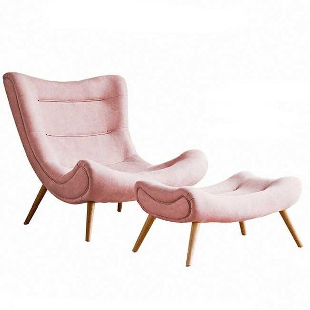 Italian Oakwood Lounge Chair