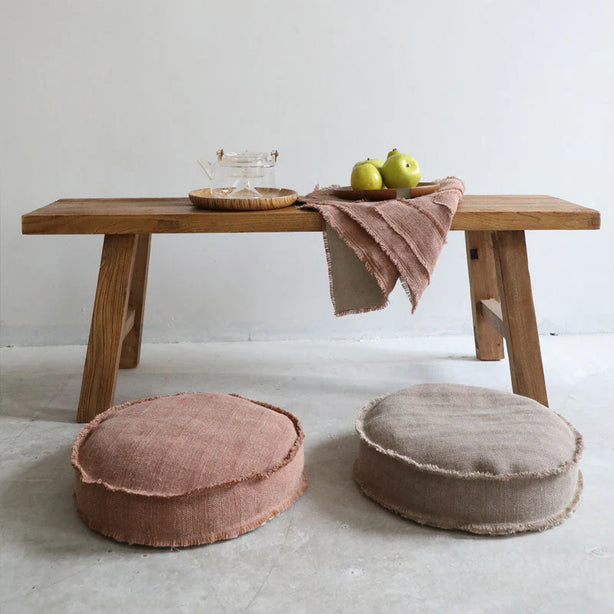 Minimal Tassel Pouffe