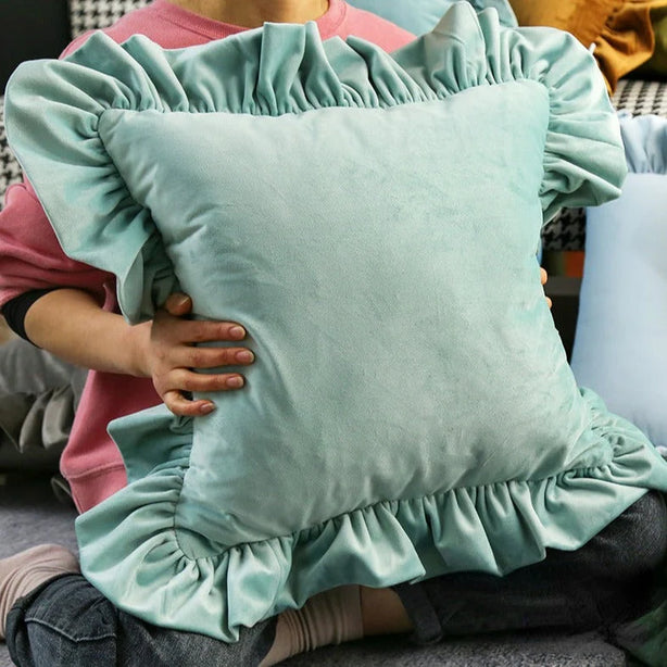 Velvet Ruffle Cushion