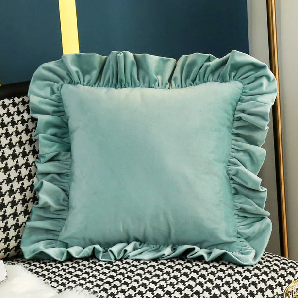 Velvet Ruffle Cushion