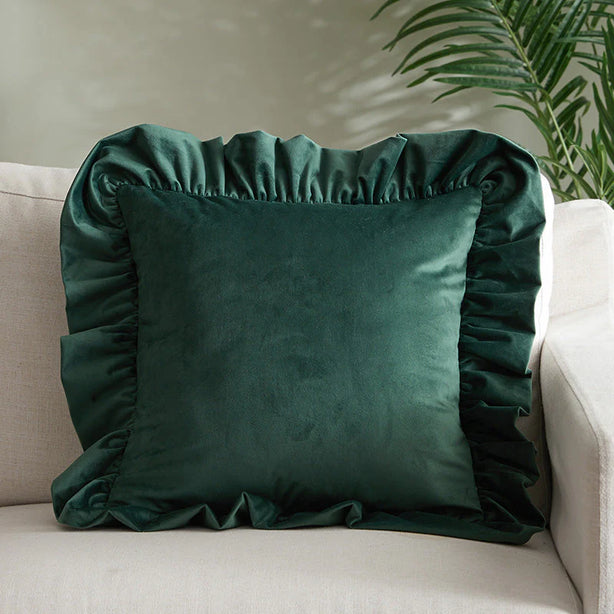 Velvet Ruffle Cushion