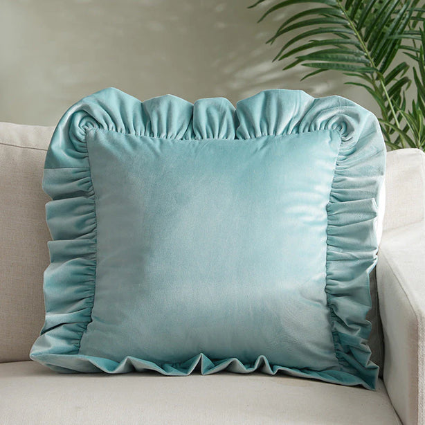 Velvet Ruffle Cushion